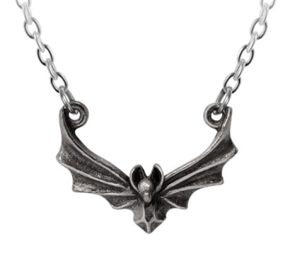 Alchemy Gothic The Attic Pendant Flying Vampire Bat Necklace Goth Halloween P980