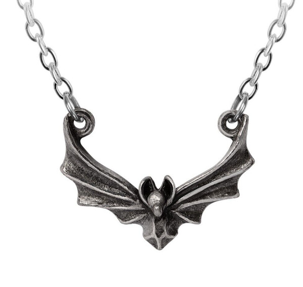Alchemy Gothic Dachboden AnhäNger Fliegender Vampir Fledermaus Kette P980-image