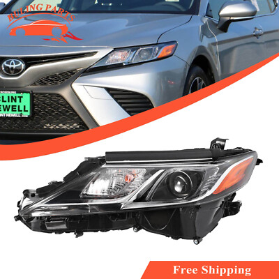 Driver Left Headlight Headlamp For 2018 2019 2020 2021 2022 Toyota Camry L LE SE