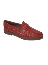 CHAAC Brown Leather Braided Loafer Style Size 11.5 Made In Mexico Slip Ons Nice 