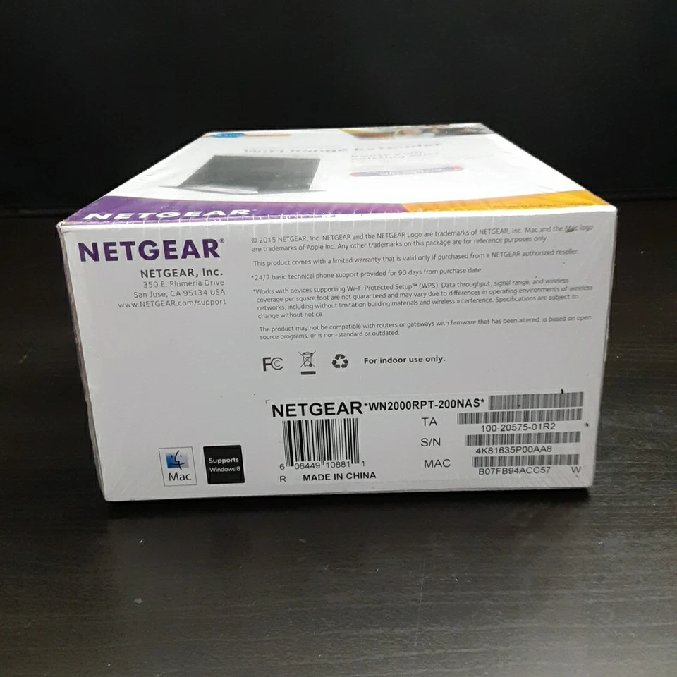 NETGEAR WN2000RPT WiFi Range Extender w 4 ethernet ports N300 Range New-Sealed - Image 4 of 4