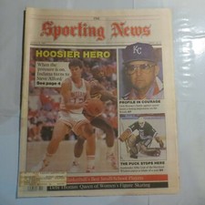 The Sporting News Magazine March 9 1987 Steve Alford Hoosier Mike Liut SN