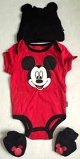 DISNEY 3 piece set black/red MICKEY MOUSE motif size 0-3 months