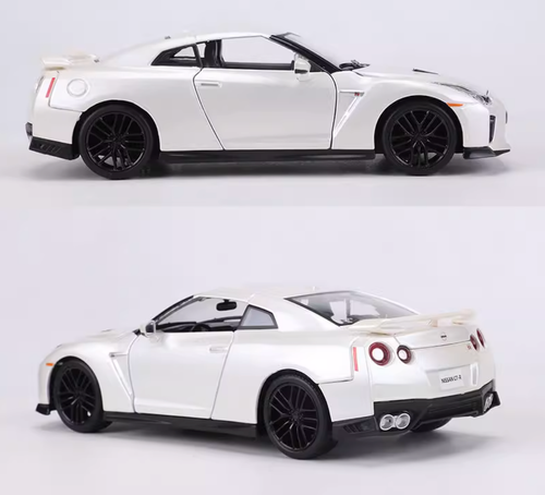 AL Bburago 1:24 White JDM 2017 GT-R R35 Racing Sports Model Diecast Collect Car - Picture 7 of 24