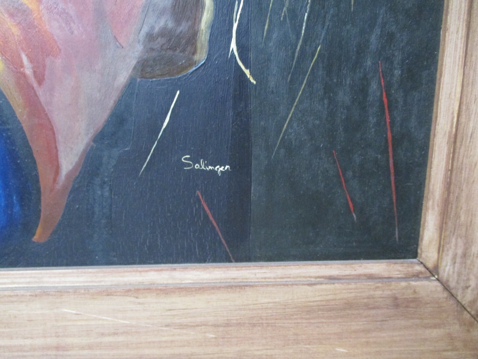 ANTIQUE PAINTING INDUSTRIAL PORTRAIT WORKER WELDER METAL FACTORY WPA STYLE OLD