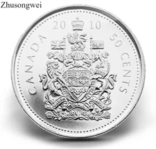 2010 Canada 50 Cents Single Coin from Mint Roll Wrap - Free shipping