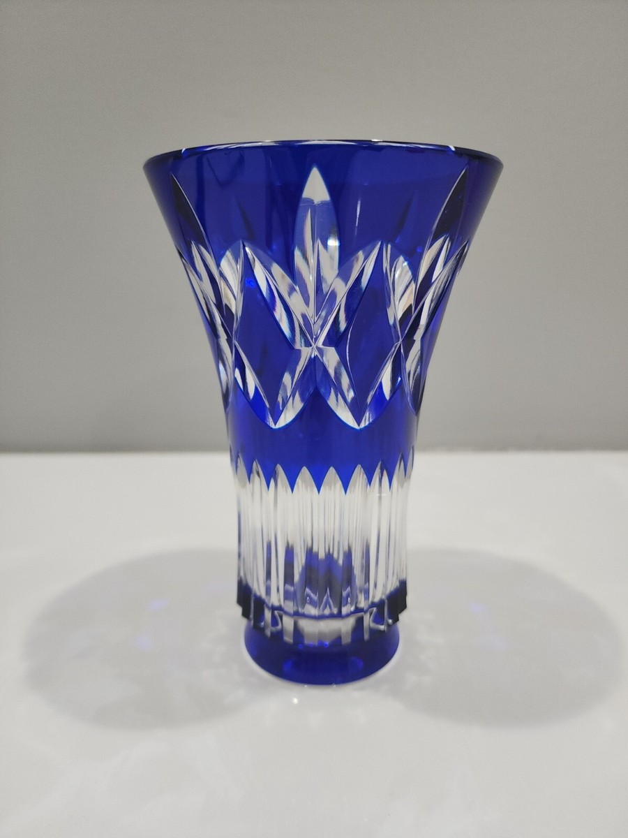 【美品】val saint lambert Aberdeen VASE 花瓶 Val Saint Lambert Aberdeen cranberry cut glass vase