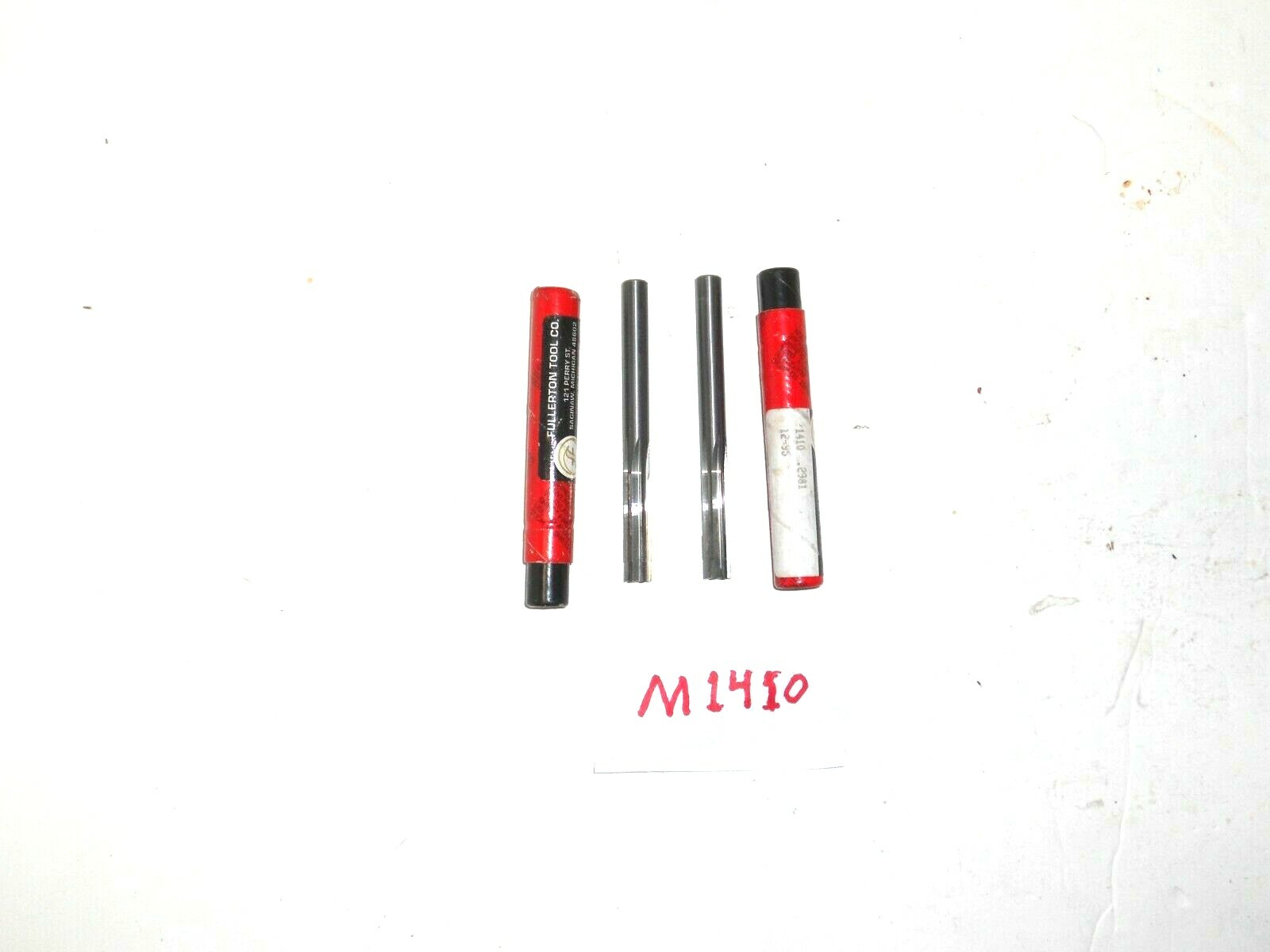 M1410) 2pcs. FULLERTON .2981" SOLID CARBIDE REAMER, 6Flt., RHC, 31/4