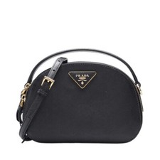 Prada Black Saffiano Odette Crossbody Bag