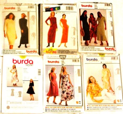 U PICK! Vtg BURDA Dress Maxi Dress Sew Pattern Misses & PLUS Sz ~ UC | eBay