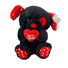 Dan Dee Black Red Puppy Dog Valentines "You're Special" Stuffed Animal 8"