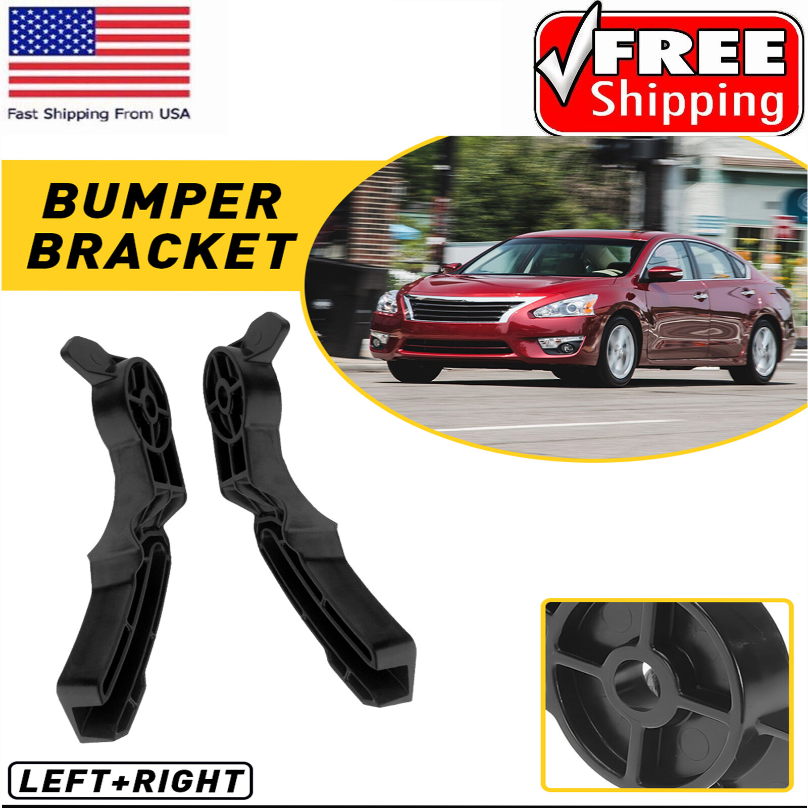 2PCS Front Bumper Bracket Retainer for 2013-2015 Nissan Altima