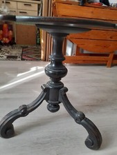 Gueridon Table basse bois Pied tripode travaillé Plateau fendu