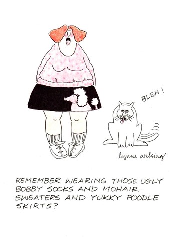 Funny Happy Birthday Poodle Skirt & Mohair Greeting Card By Recycled Greetings