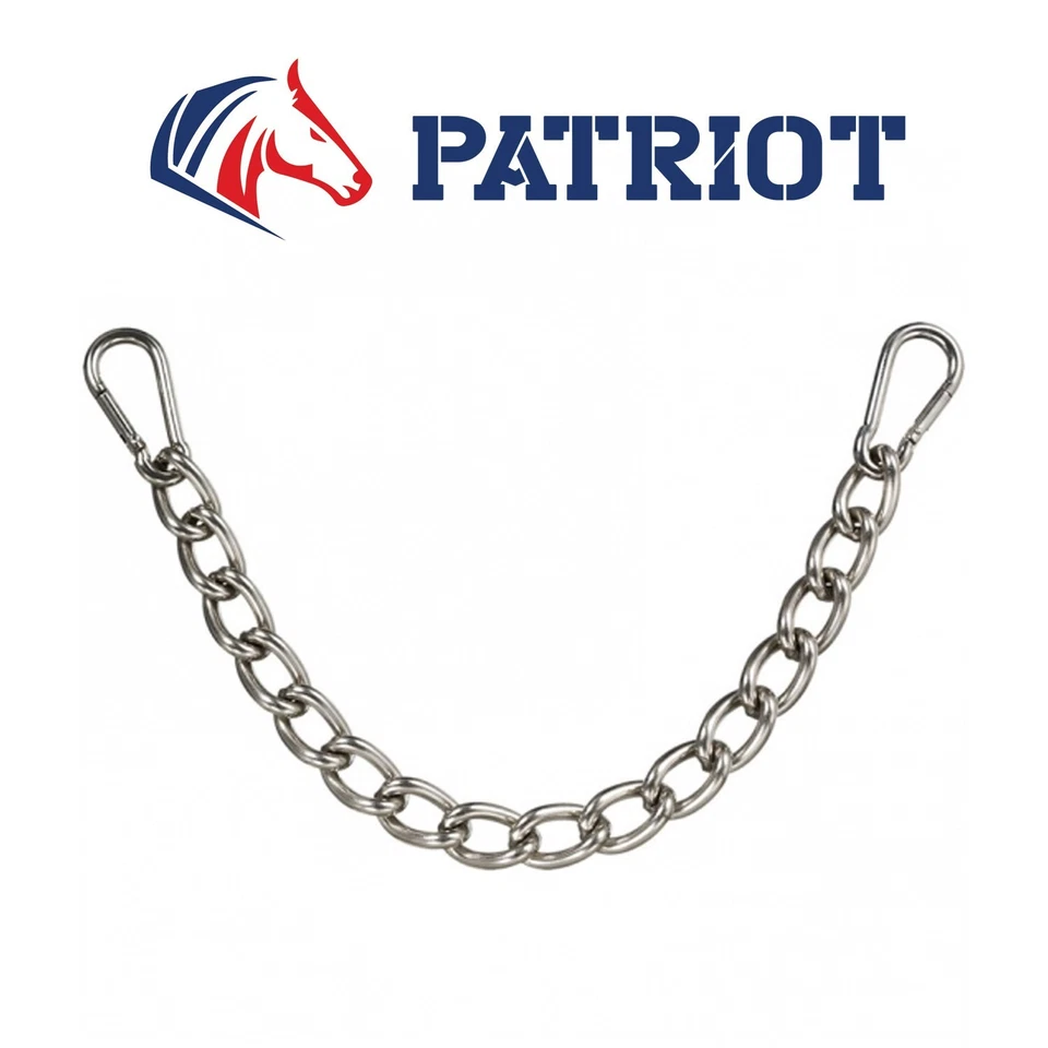 NEW Patriot Horse Curb Strap Chain Stainless Steel Tack, Meets AQHA Guidelines