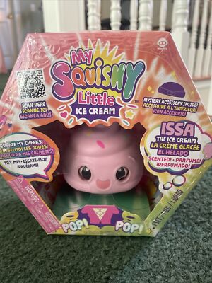 Issa My Squishy  Little Ice Cream  Pink, Ice Cream Scented (Brand New Sealed)