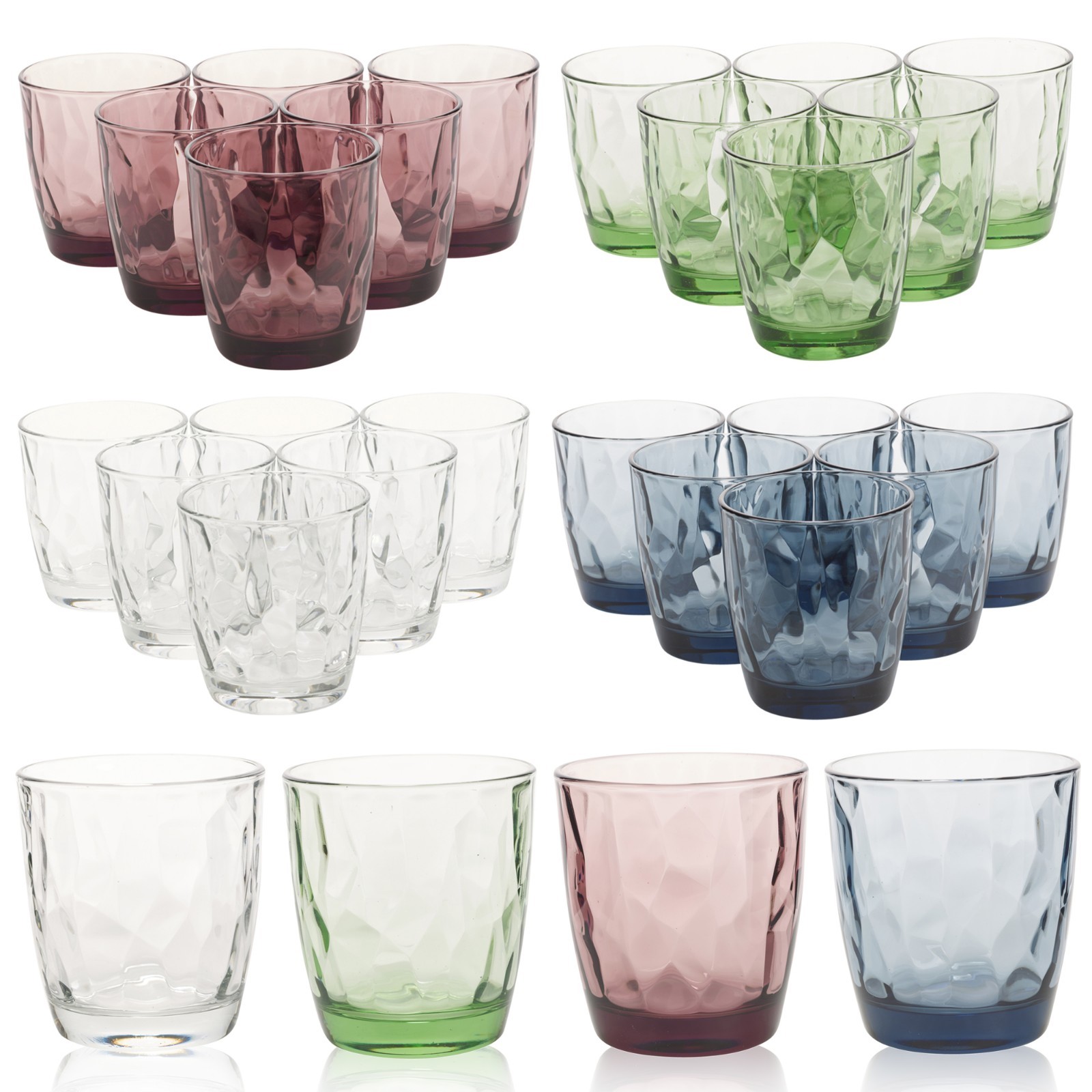 Bormioli Rocco Diamond Rock Purple Bicchiere Cooler 47 cl Set 4 Pz In