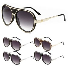 KHAN OVERSIZED SPORT PILOT AVIATOR SUNGLASSES CARBON FIBER PRINT RETRO DESIGNER