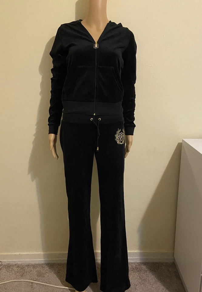 Juicy couture NEW MEDIUM Black Tracksuit Set
