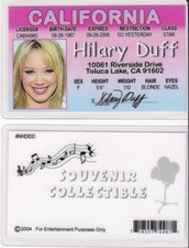 Divertida Hilary Duff - Cinderella Story Cheaper by the Dozen Licencia de conducir Hillary