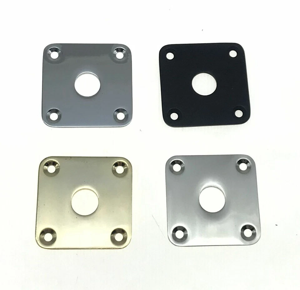 KAISH Piastra Jack Plate Plate Quadrata per LP Cromo/Nero/Oro/Nichel