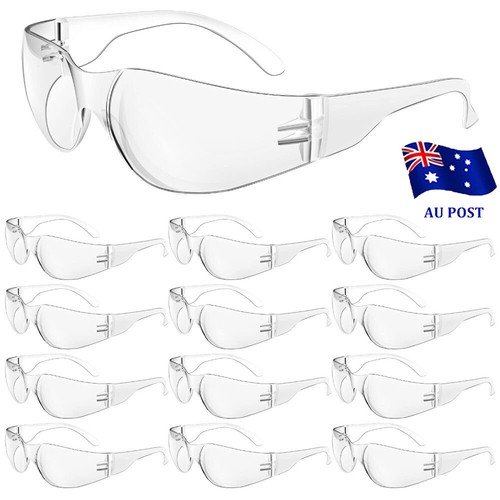 10pcs Clear Safety Glasses Protective Eyewear for Men Women Eye