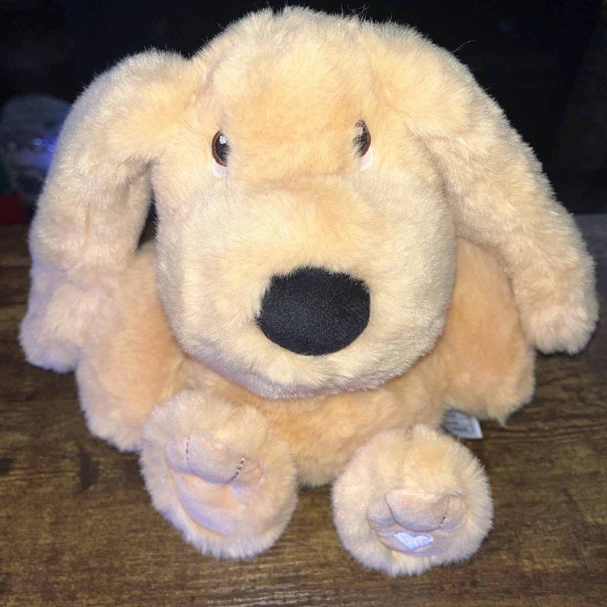ふわふわToys（ベージュ） Lavender Life Xander Light Brown Microwave Scented Plush Dog