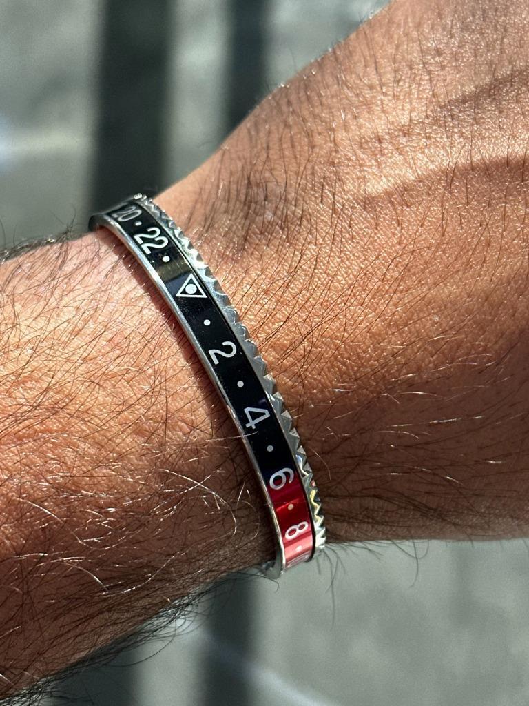 Stainless Steel Coke Design Cuff Stackable Bangle Bracelet One