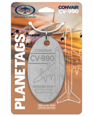 Aerolíneas Peruanas Convair CV-990 Tail #OB-R-728 Genuine Jet Plane Skin Bag Tag