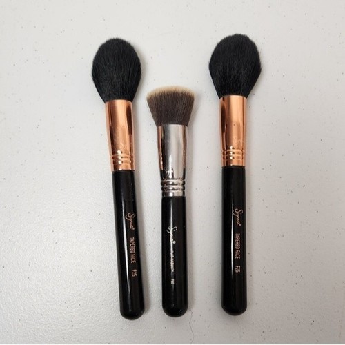 Sigma Makeup Brush Lot Brushes F25 Tapered Face x2 F80 Flat Kabuki