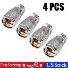 4PC UHF PL-259 PL259 Male Plug to N Female Jack straight RF Connector Adapter US