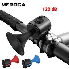 MEROCA Bicycle Bell 120db Bike Electronic Loud Horn Cycling Electric Bell Ring