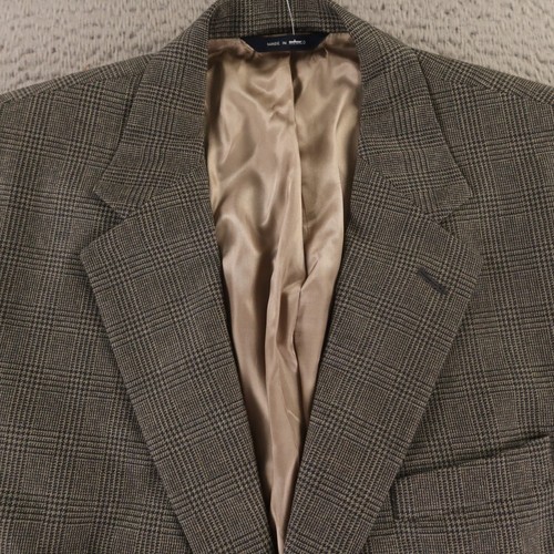 Brooks Brothers Jacket M Gray Prince of Wales Check Glen 100% Wool Blazer 40R - Picture 2 of 18