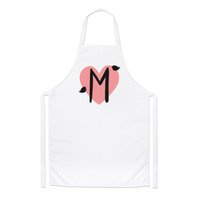 Buchstabe M Herz Alphabet Kochschürze - Valentinstag Kochen