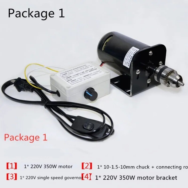 Permanent Magnet DC Motor Double Ball Bearing High Speed Buddha Bead Lathe