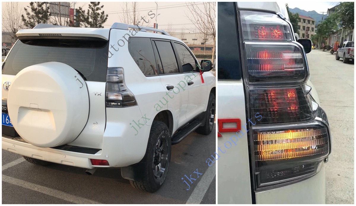 Smoke LED Tail Lights Brake Lamps For Toyota Land Cruiser Prado