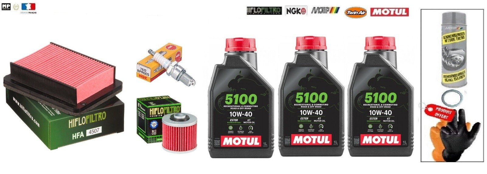 Kit Entretien Premium YAMAHA SR 400 2014 2015 2016 Filtre Huile 5100 Moto 4T