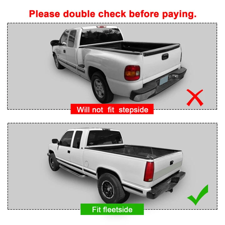 Rear Bumper Roll Pan w/LED License For 1999-2007 Chevy Silverado GMC Sierra 1500 - Изображение 2 из 4