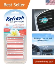 Vanilla Coconut Air-Powered Car Vent Sticks - Set of 6 Auto Odor Eliminators