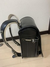 Fit-chan Japanese Randoseru Backpack School Bag, Black, Simple Design