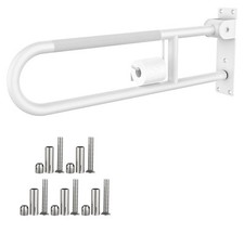 24  Toilet Grab Bar Flip Up Anti Slip Handicap Safety Rail