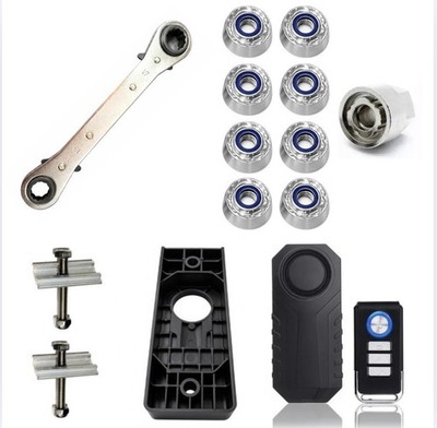 8 x M8 Nyloc passend für Tentbox Hochsicherheits-Sicherungsmuttern + MotionSense 113db Alarm