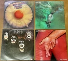 4 VINTAGE 1970'S ROCK VINYL RECORD ALBUM LOT KISS LOVERBOY SOUTHERN FRIED ROCK +
