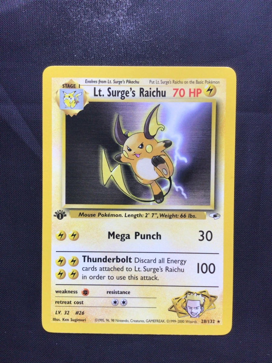 Lt. Surge's Raichu Pokémon TCG Cards for sale | eBay