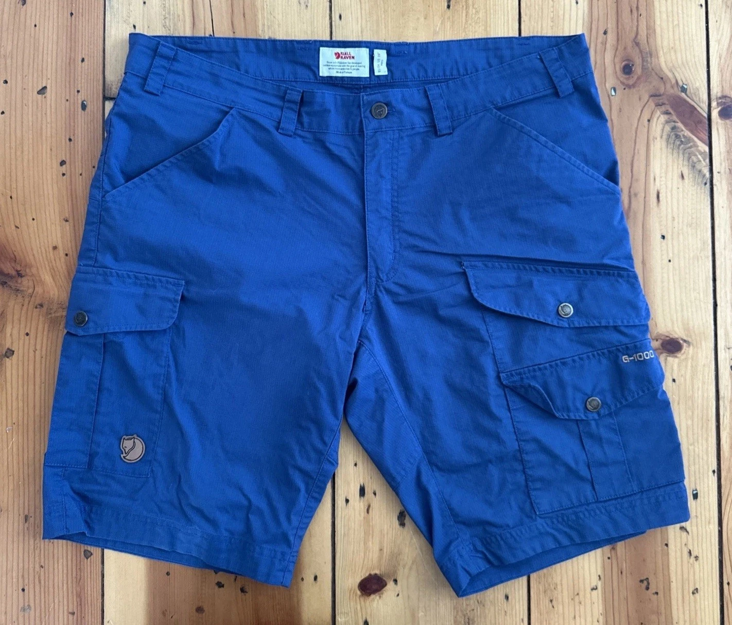 Fjallraven Vidda Pro Lite Men's Size 38 Hiking Shorts Indigo Blue Cargo (54EU)