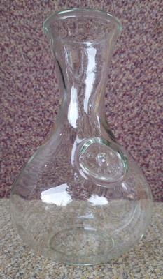 Seltene Vintage Vin Liter Klar Pressglas Weinkaraffe 1 Liter Dekanter