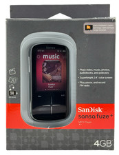 SanDisk Sansa Fuze Solstice Black 4 GB Digital Media MP3 Player NIB