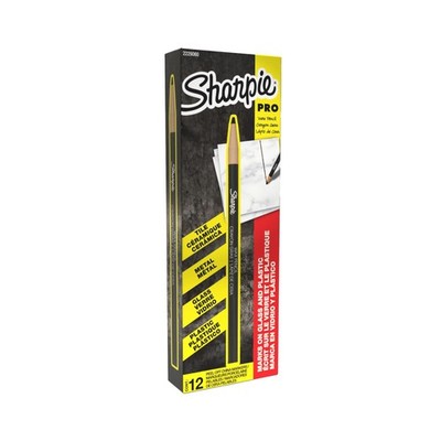 Sharpie Peel-Off China Markers, Fine Point Black Wax Grease Pencils, Box of 12