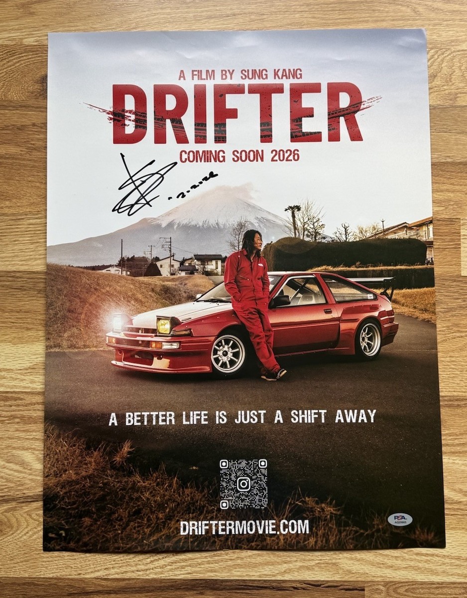 Sung Kang Signed Autographed Drifter Movie Poster PSA DNA COA Fast