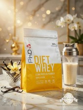 PhD Diet Whey Protein 2kg – Vanilla & Biscuit | High Protein, Muscle & Weight
